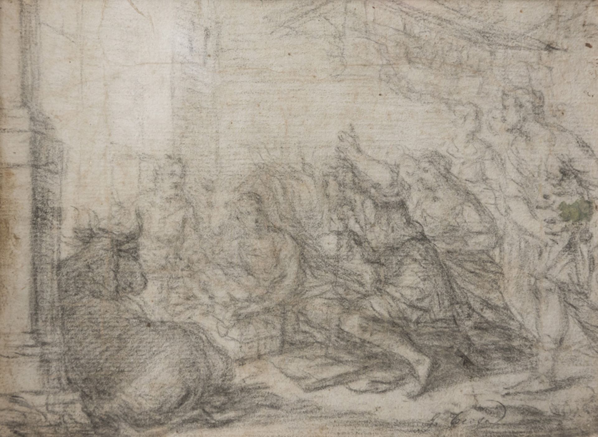SEBASTIANO CONCA, entourage of (Gaeta 1680 - Naples 1764) The adoration of the Shepherds Pencil on