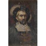 FRENCH PAINTER, LATE 19TH CENTURY SWORDSMAN'S PORTRAIT Oil on panel cm. 13,5 x 9 Framed CONDITIONS