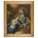 NORTHERN ITALY PAINTER, 18TH CENTURY THE VIRGIN'S EDUCATION Oil on canvas, cm. 59 x 47 CONDITIONS OF