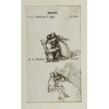 SCIPIONE VANNUTELLI (Genazzano 1834 - Rome 1894) TWO SKETCHES OF A KISSING COUPLE India ink on