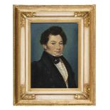 FRENCH PAINTER, EARLY 19TH CENTURY PORTRAIT OF YOUNG MAN Oil on canvas, cm. 32 x 22 FRAME Swept