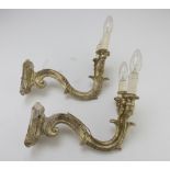 A PAIR OF WALL LAMPS IN GILTWOOD, 20TH CENTURY of eighteenth-century style. Two lights. Measures cm.