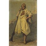 ACHILLE DOVERA (Milan 1838 - 1895) CUSTOM OF MOROCCO Oil on panel, cm. 40 x 24 Signed bottom right