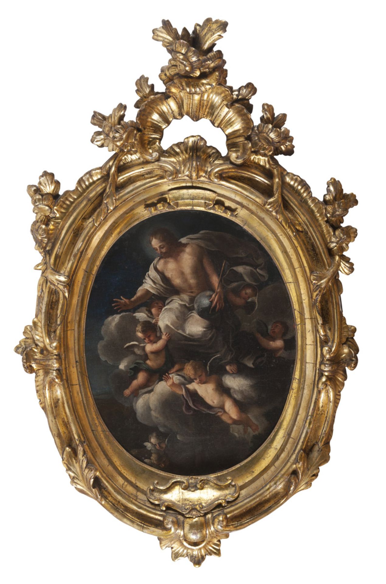 FRANCESCO TREVISANI, circle of (Capodistria1656 - Rome 1746) CHRIST CARRIED IN GLORY BY ANGELS