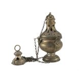 CENSER IN GILDED METAL, 18TH CENTURY