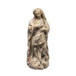 VENETIAN SCULPTOR, 17TH CENTURY IMMACULATE VIRGIN Sculpture in white statuary marble, cm. 59 x 24