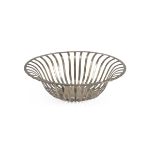 BREAD BASKET IN SILVER, PUNCH PALERMO 1944/1968 pierced body with edge knurled to palmette.