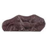 HIGH-RELIEF SCULPTURE IN PORPHYRY, 19TH CENTURY carved to figure of crocodile. Measures cm. 9 x 15 x