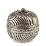 CONTAINER IN SILVER, 20TH CENTURY Title 900/1000. Measures cm. 13 x 15, weight gr. 435.