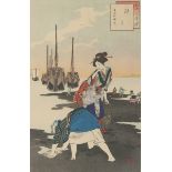 MIZUNO TOSHIKATA (Japan 1866 - 1908) THIRTY-SIX BEAUTIES Polychrome woodcut, cm. 31 x 21 Signed