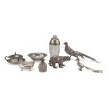 LOT OF SILVERWARE AND SILVER-PLATED METALS, VARIOUS NATIONS, 20TH CENTURY consisting of three