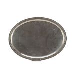 TRAY IN SILVER, PUNCH BOLOGNA, 1944/1968 oval shape, with smooth body and border with palmette.