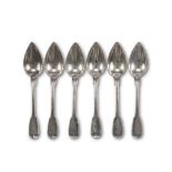 TWELVE SPOONS IN SILVER, PUNCH BELGIUM, 1831/1868 smooth handles with geometric design. Title 800/