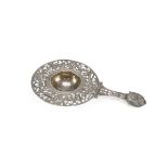 SILVER STRAINER, PUNCH GERMANY POST 1888 with piercing to garlands and floral ornaments. Title 800/