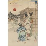 MIZUNO TOSHIKATA (Japan 1866 - 1908) THIRTY-SIX BEAUTIES Polychrome woodcut, cm. 31 x 21 Signed