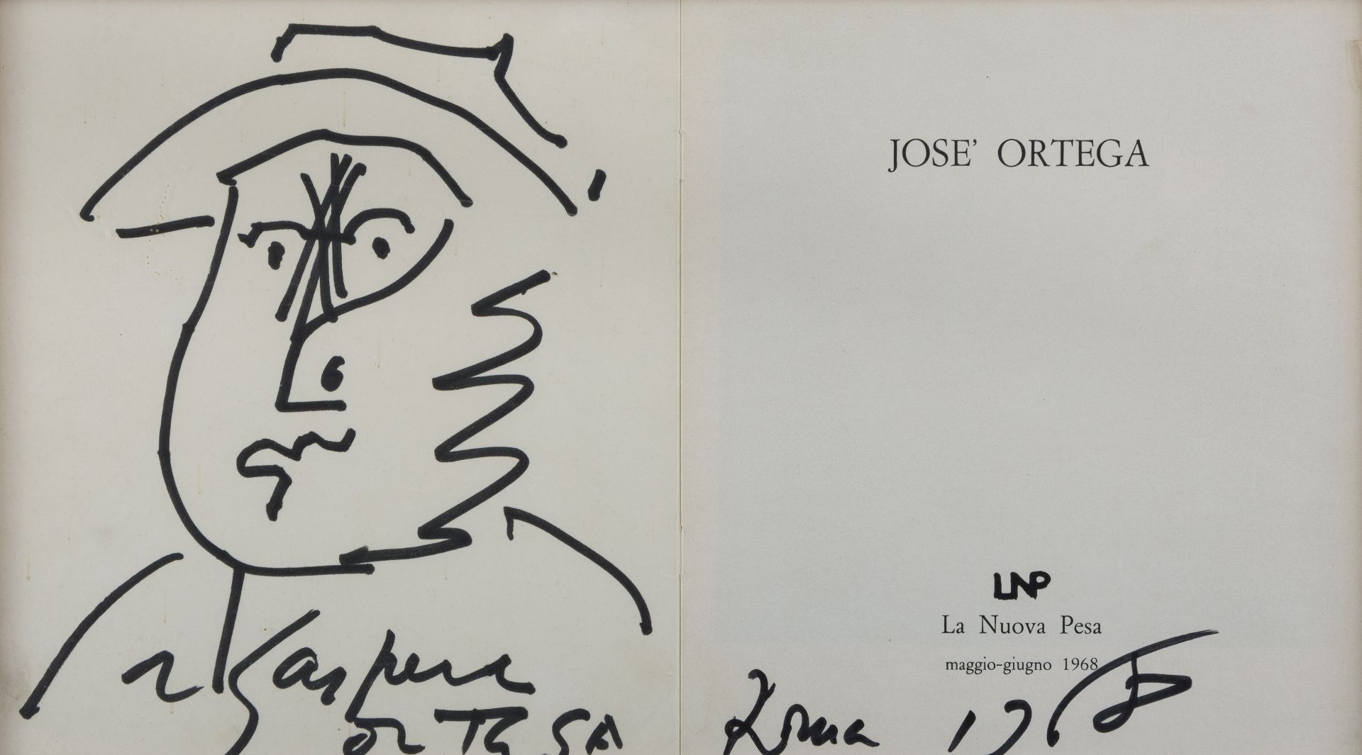 JOSÉ ORTEGA (Arroba de los Montes 1921- Parigi 1991) Ritratto, 1968