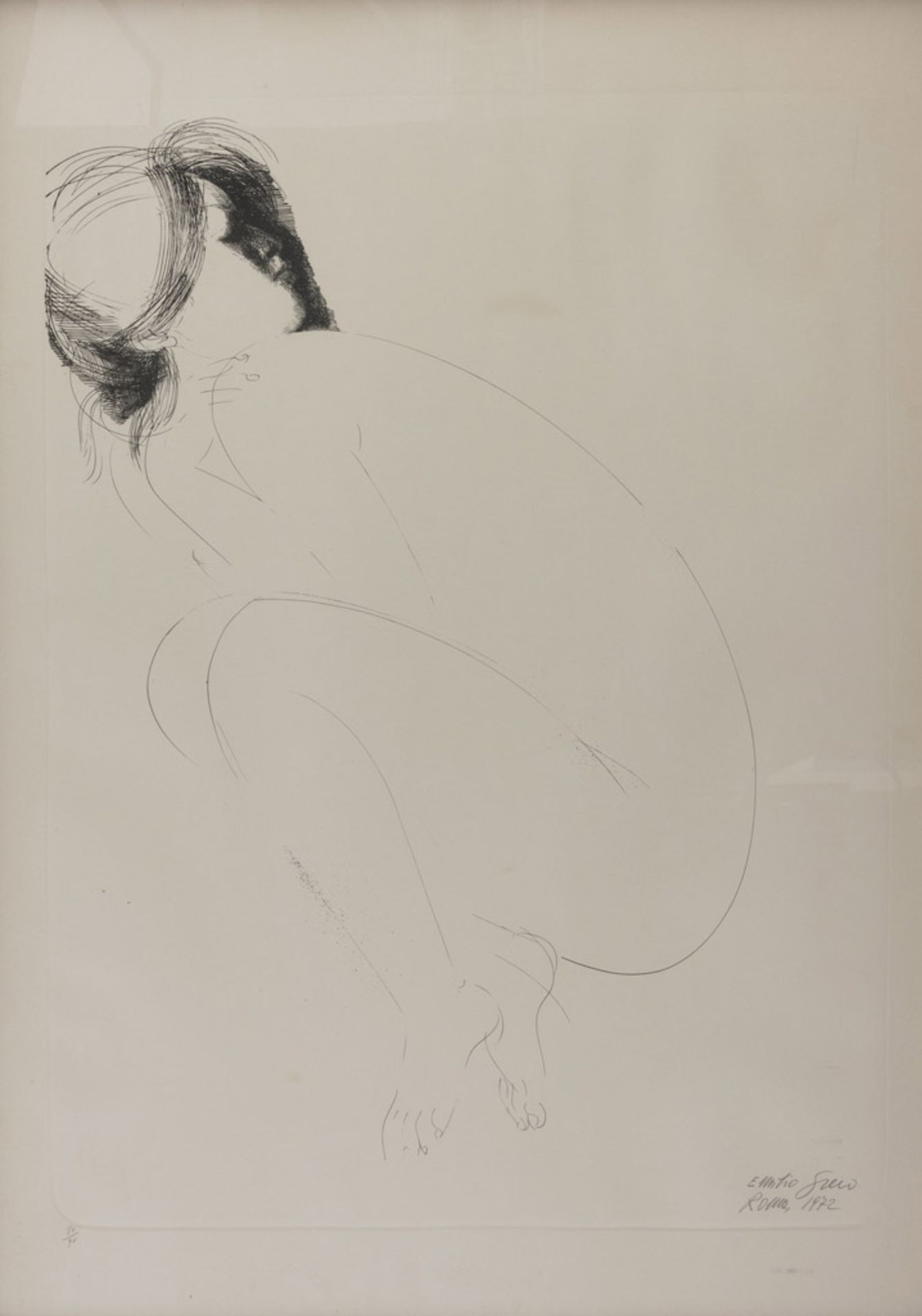 EMILIO GRECO (Catania 1913 - Roma 1995) Nudo di donna, 1972 Litografia, ex. 80/90 Misure della