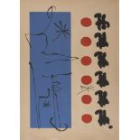 JOAN MIRÒ (Barcellona 1893 - Palma di Maiorca 1983) Rouge et bleu, 1960 Litografia a colori, ex.