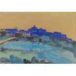 DOMENICO CANTATORE (Ruvo di Puglia 1906 - Parigi 1998) Paesaggio, 1963 Tempera su carta, cm. 27,5