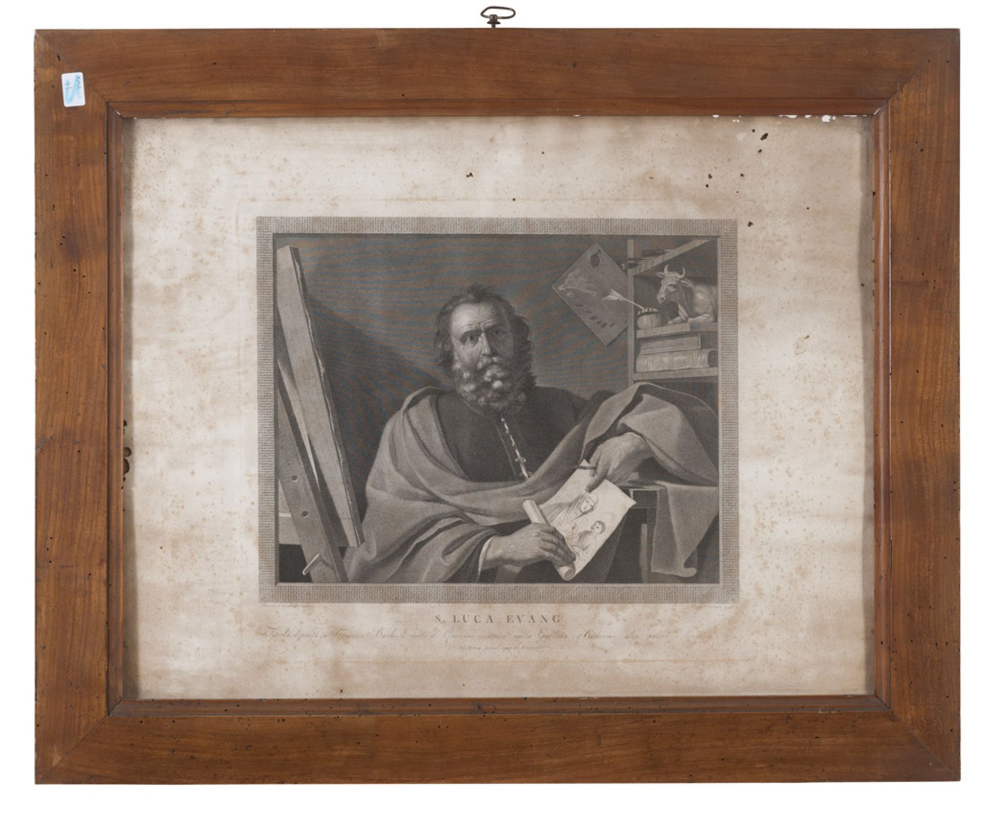 ITALIAN ENGRAVER, END 18TH CENTURY ST. LUCA Etching, cm. 48 x 62 Subtitled Stains, defects