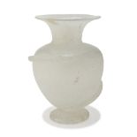 GLASS VASE, MURANO 1980S decorated with snake. Measures cm. 24 x 18. VASO IN VETRO SABBIATO,