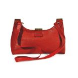 PURSE WITH SHOULDER STRAP, 1960S in red leather. BORSETTA CON TRACOLLA, ANNI '60 in pelle rossa