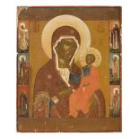 RUSSIAN SCHOOL, LATE 18TH - EARLY 19TH CENTURY THE VIRGIN HODEGETRIA tempera on panel, cm. 44,5 x