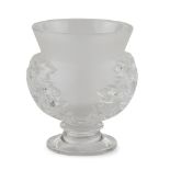 DRINKING GLASS, LALIQUE FRANCE 1950S in frosted and transparent glass decorated with acanthus leaves