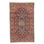 SPLENDID FIGURATIV KASHAN CARPET, FIRST HALF OF THE 20TH CENTURY medallion with landscape with