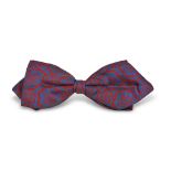 BOW TIE, 1960s in silk with grey and red fantasy. PAPILLON DA SERA, ANNI '60 in seta e fantasia