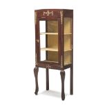 CABINET IN MAHOGANY, NAPLES LATE 19TH CENTURY parallelepiped with one door. Cabriole front legs,