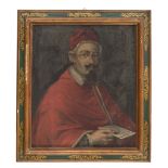 ROMAN PAINTER, 17TH CENTURY PORTRAIT OF POPE ALESSANDRO VII Oil on canvas, cm. 68 x 58 Lacquered