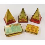 GOLDEN PYRAMID TINS ETC.