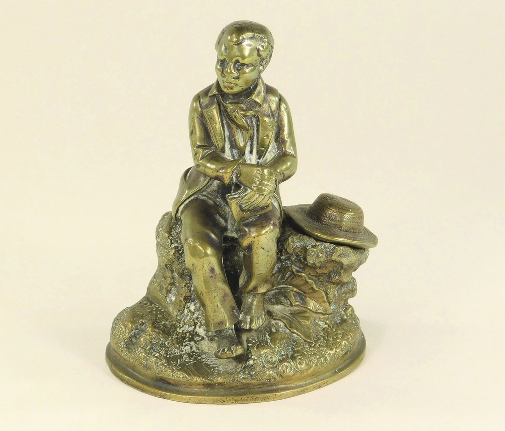 FIGURAL INKWELL.