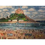Simeon Stafford (1956-)St Michael's Mount, oil on canvas, signed,35.5" x 47.5".
