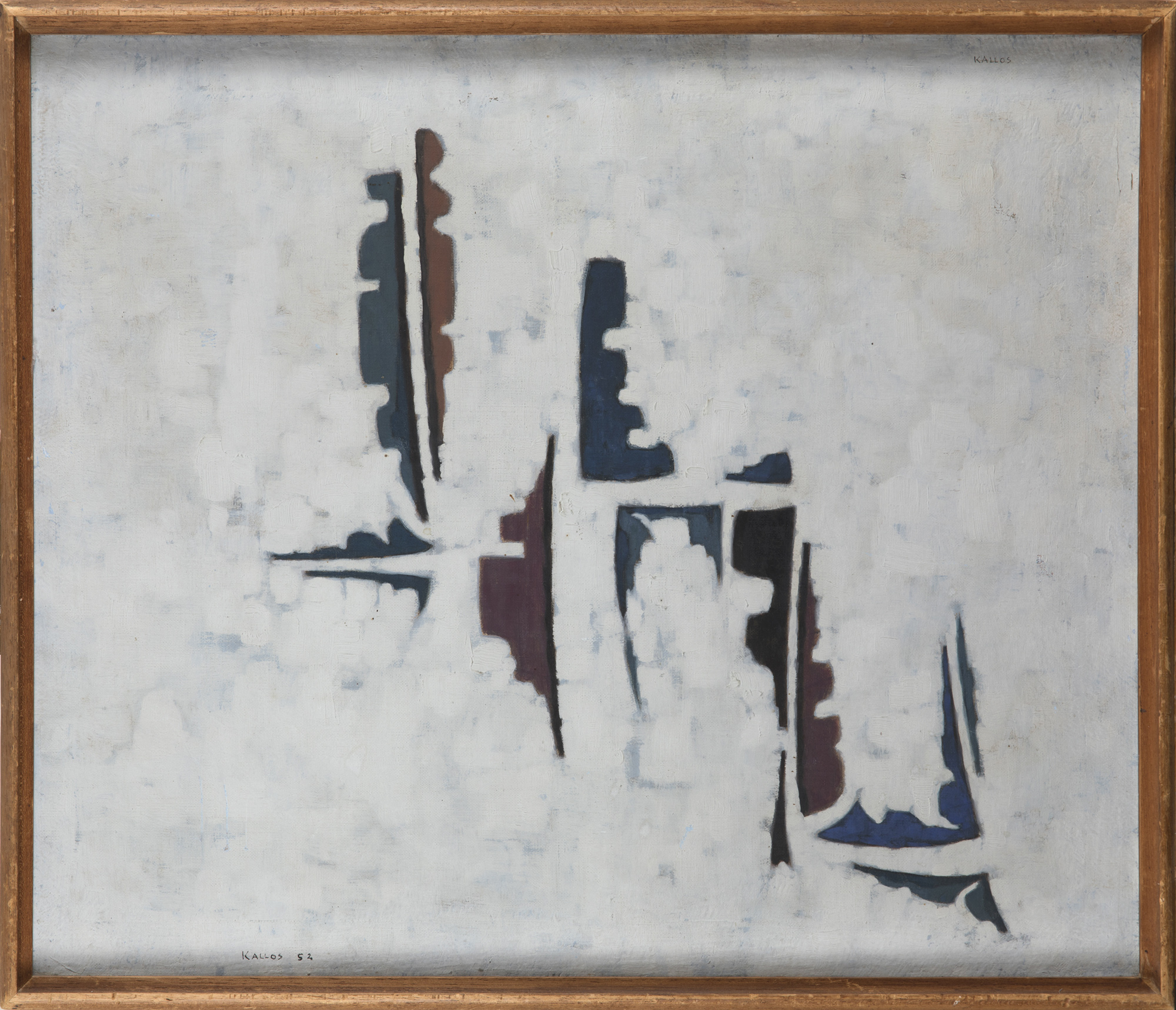 Paul Kallos (1928-2001)Untitled 1952, oil on canvas, signed, 21" x 25".