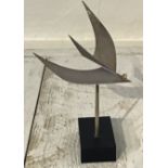 Jack Trowbridge (XX) Swallow, silver, signed and dated 2007 to base,height 6".