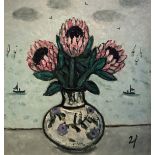 Joan Gillchrest (1918-2008)Protea, oil on canvas, signed,15.5" x 14.5".Provenance: Market House