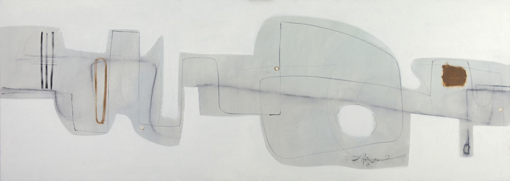 Henrietta Dubrey (1967-)Continuum, 2010, oil on canvas, signed, titled and dated to verso,36.5" x