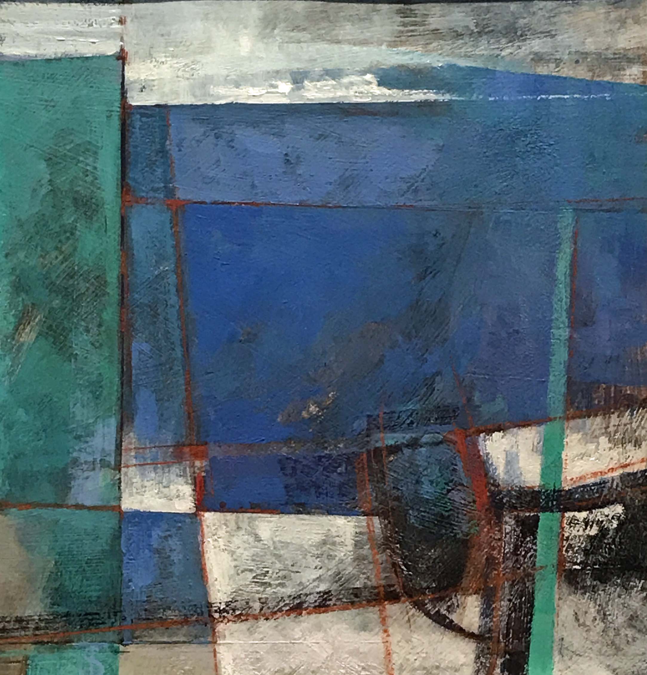 Sheila Tolley (1939-)Cornish Blue, oil on paper, signed,8.5" x 8".