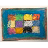 Robert Morley (XX) Squares, mixed media on paper, signed and dated 1991, 8" x 11.5".