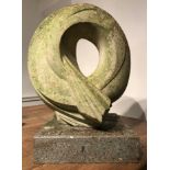 Colin Scull (XX) Storm No. 1. Portland stone on slate base, height excl. base 17".