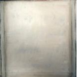 Michael Finn (1921-2002) White I, 1990, oil on canvas, signed and titled to verso, 24" x 24".