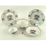 A group of 18th and 19th century porcelain, comprising five pieces of armorial china,