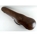 A violin case with 'Mary' inlaid to the top, 4/4 size, satinwood banded rosewood,