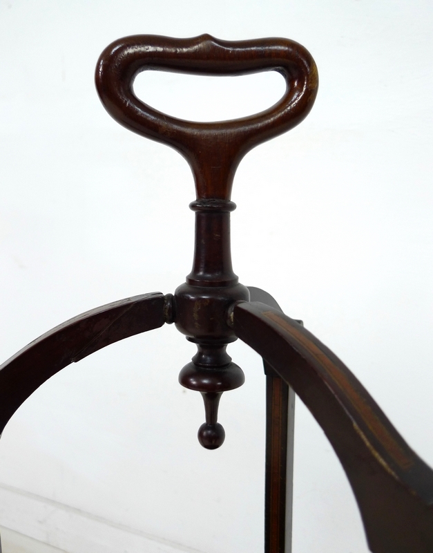 A Victorian mahogany two tier cake stand, with crossbanding and line inlay, - Image 3 of 4