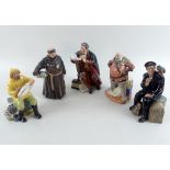 A group of five Royal Doulton figurines, comprising 'Shore Leave' HN2254, 18cm, 'The Jovial Monk',