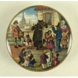 A 19th century pot lid, The Village Wakes, T.