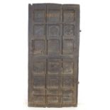 A Moorish carved wooden door, possibly 17th century,