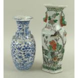 A Chinese / possibly European in the Chinese style or Chinese in the European style vase with